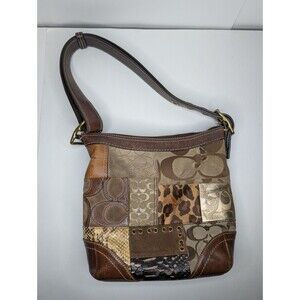 COACH BROWN PATCHWORK HOBO PURSE ERGO HANDBAG G0773-11497 Y2K VINTAGE
